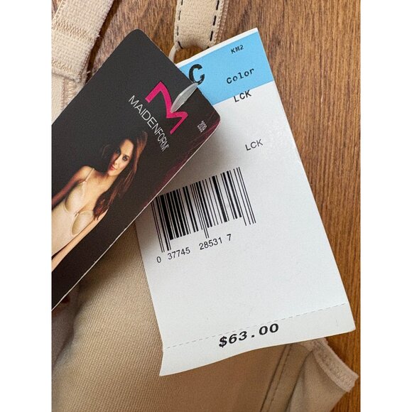 Maidenform Womens Light Control Full Coverage Foam Cup Slip 36C Beige New Panty - Picture 13 of 14